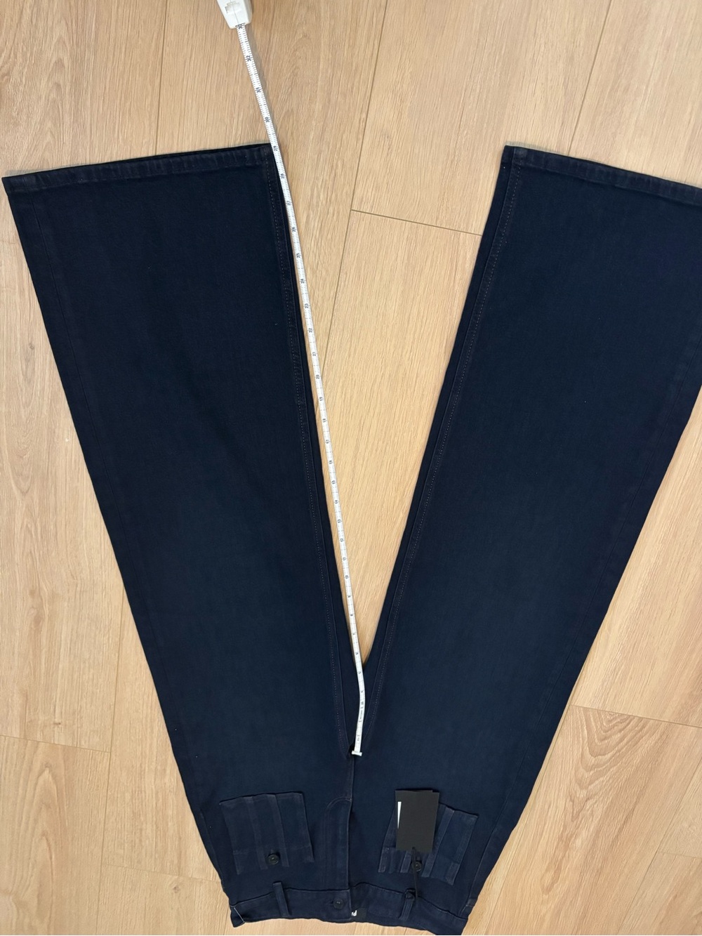 PAIGE Dark Blue Wide Leg Jeans - Picture 8 of 9